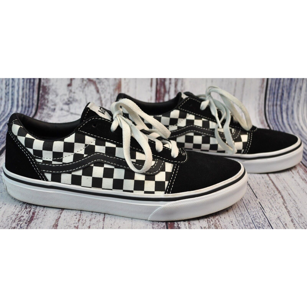 Vans Old Skol Wall US Men's Youth Size US 5 Black White Checker Shoes 700514
